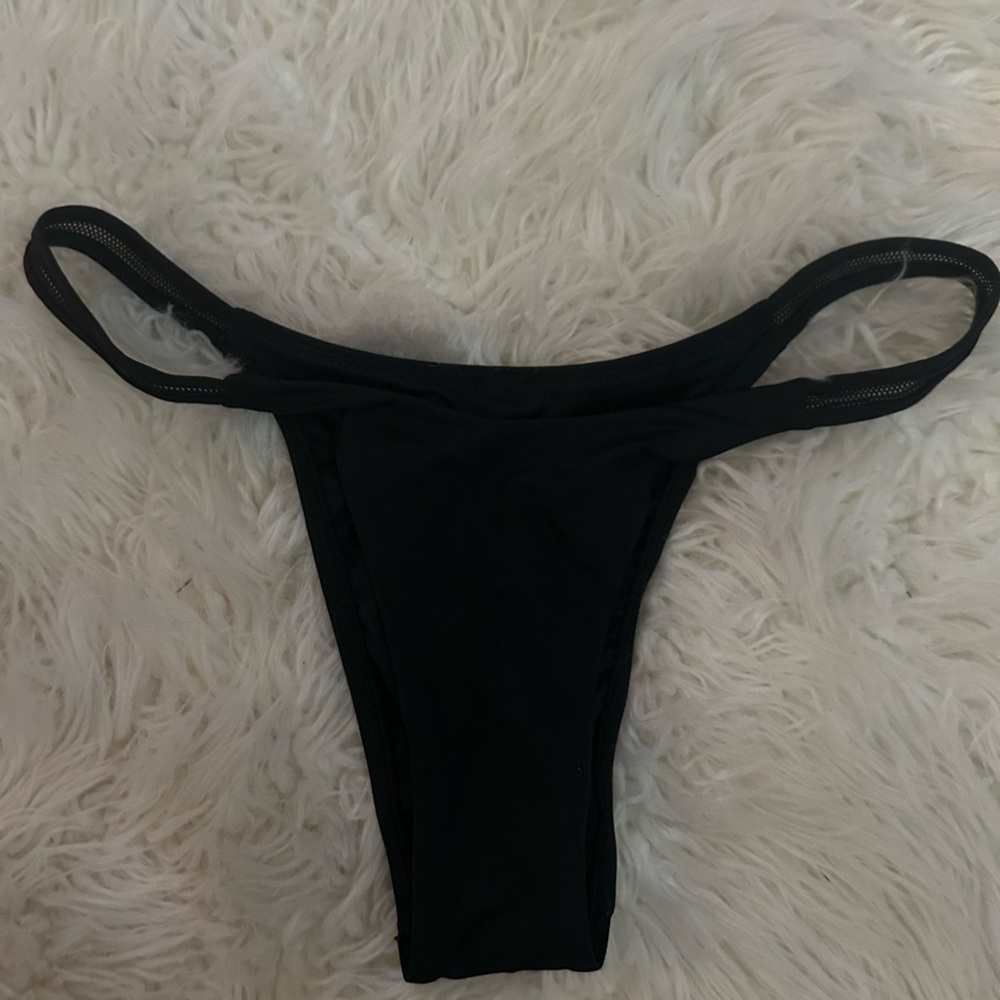 Victoria’s Secret Black Brazilian Bikini Bottom. Mesh detail!
